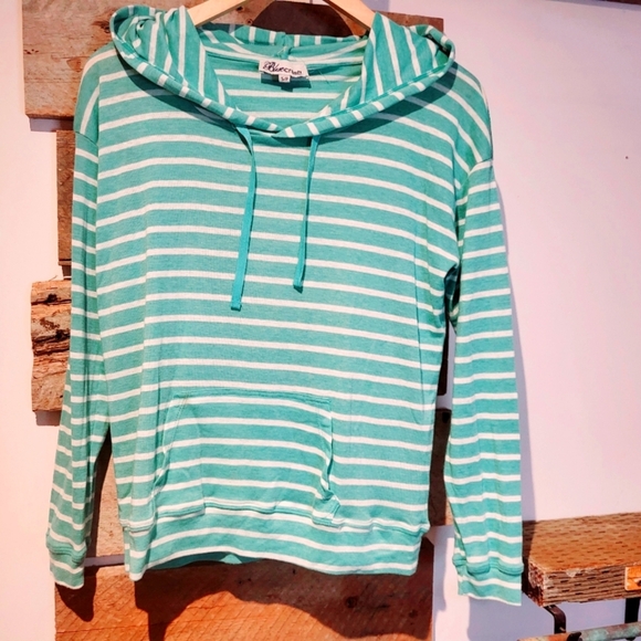 Blue Crush Aqua Striped Women's Sweater - Picture 1 of 5